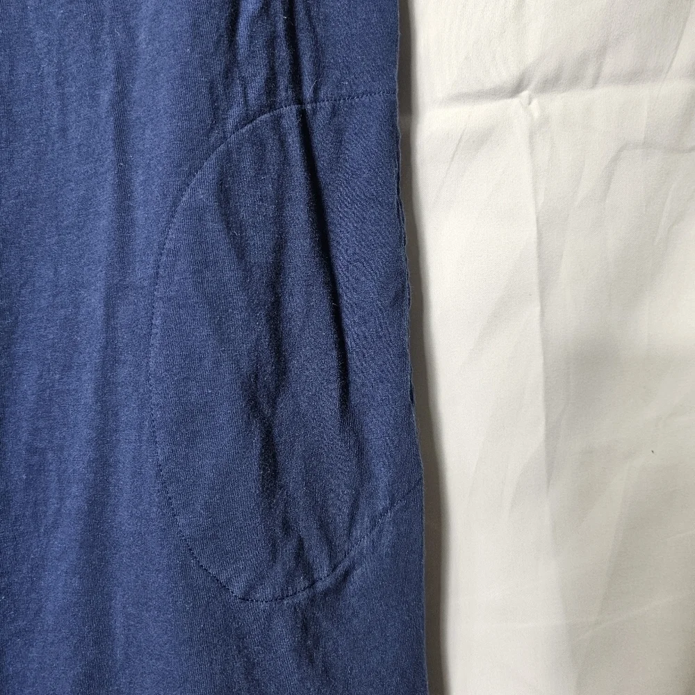Lands' End embroidered cotton jersey sleeveless swim cover-up dress